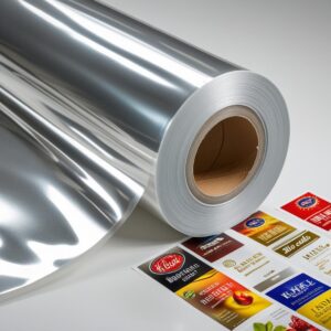 Rollos Bopp Metalizado Plata Adhesivo 2.5Mil .33cm x 1250 Ft